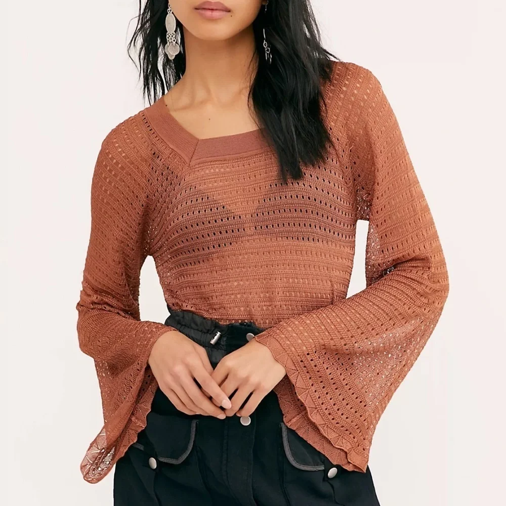 Free People Prancing In Pointelle Bodysuit